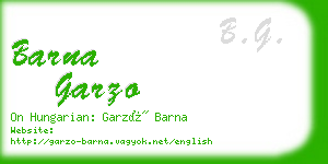 barna garzo business card